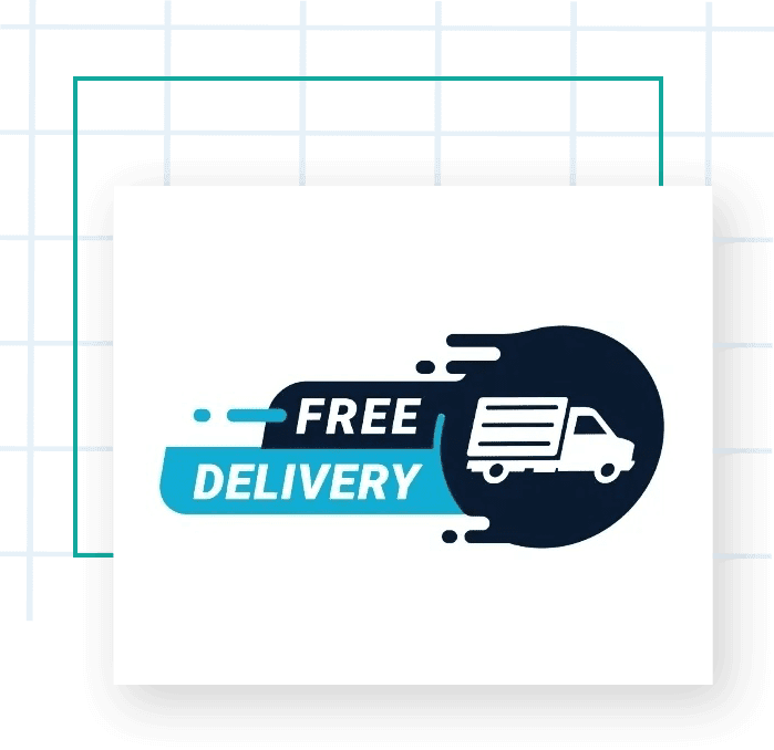 Free shipping delivery service logo badge. Fast time delivery order